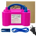 Portable electric balloon pump with dual nozzles and blue hose inflation accessories kit. - 73005 Model (Includes Knotter + Extension Pipe) / Rose Red