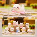 Adorable cat figurine blind box collection featuring 8 regular and 1 hidden mystery style - Meow Lucky Week (-392) / Full Set (Box of 8)