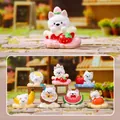 Set of 7 creative fruit-themed Lam sheep blind box desktop ornaments for home decor - Fresh Fruit Paradise Series / Pack of 6 (Full Box)