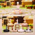 Set of 7 cute cat-shaped spinning desktop ornaments including 1 hidden style - Meow Meow Fragrance (A183) / Set of 6