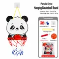 Set canestro da basket indoor panda con palla e pompa per bambini - Borsa OPP - Panda (Tabellone da Basket Pieghevole in Cartone)