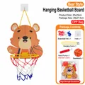 Set canestro da basket indoor orsetto cartone animato per bambini con palla - Borsa OPP - Orso Bruno (Tabellone da Basket Pieghevole in Cartone)