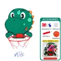 Hanging dinosaur basketball hoop set includes net, ball, pump, and hook for kids - OPP Bag - Dinosaur (Hanging Foldable Cardboard Board)
