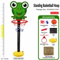 Cartoon frog adjustable indoor basketball hoop set for kids including balls and manual pump - Express Box - Frog (Standing Cardboard Hoop)