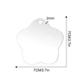 Transparent flower-shaped acrylic blank with hole for DIY Christmas tree ornaments - Flower (TM_A050)
