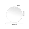 7cm clear round acrylic blank with hole for DIY Christmas tree ornaments, 2mm thickness. - Round Shape (TM_A051)