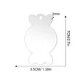 Candy-shaped transparent acrylic blank for DIY Christmas tree ornaments 7x3.5cm size - Candy Shape (TM_A052)