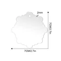 Clear 7cm snowflake acrylic Christmas ornament blank with 2mm thickness for tree - Snowflake (TM_A053)