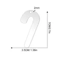 Transparent candy cane acrylic blank for Christmas DIY crafts with 7cm height dimension - Candy Cane (TM_A057)