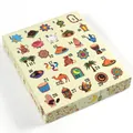 Weißer Ramadan Adventskalender Blind Box mit 30 nummerierten Überraschungsfeldern - 30 Gitter (HB0096 Beige) / 5 Stück (25*21*4cm) / Beige