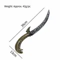 Halloween prop snake handle scimitar toy, 39cm plastic curved dagger for costume - One Size / Snake Belly Short Sword