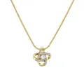 Elegante vergoldete Halskette mit spiralförmigem Strass-Anhänger und feiner Schlangenkette - Spiral Knot Stil (MY2495-1)