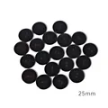 Set mit 25mm runden schwarzen Zwei-Loch-Harzknöpfen für Nähen und DIY-Bastelarbeiten - Schwarzer Brotknopf / 40L (Durchmesser 25mmxDicke 2.5mm) 30 Stück/Packung