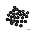 Ein Set kleiner schwarzer 9-mm-Harzknöpfe mit zwei Löchern für DIY-Nähen und Basteln - Schwarzer Brotknopf / 14L (Durchmesser 9mmxDicke 1.5mm) 100 Stück/Packung