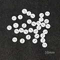 Set of 10mm white 2-hole resin buttons for DIY handmade crafts and clothing accessories - White Bread Button / 16L (Diameter 10mmxThickness 1.5mm) 100 Pieces/Pack