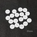 Weiße 23-mm-Rundknöpfe aus Harz mit 2 Löchern für DIY-Kleidung und Bastelarbeiten - Weißer Brotknopf / 36L (Durchmesser 23mmxDicke 2.5mm) 30 Stück/Packung