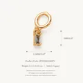 Exquisite blue zircon December birthstone pendant in 18K gold plated copper with measurements - March Aquamarine Pendant Only (Without Chain)