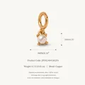 Small gold copper pendant with 5mm white pearl detail and 18K gold plating - June Pearl Pendant Only (Without Chain)
