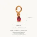 Elegant 18K gold plated copper pendant featuring a pear-cut pink birthstone zircon. - July Ruby Pendant Only (Without Chain)