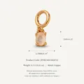 Minimalist December birthstone oval zircon pendant in luxury 18K gold plated copper - October Opal Pendant Only (Without Chain)