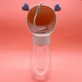 Borraccia portatile rosa per cani con ciotola e graziosi dettagli a cuore viola - Stile Carino Piccolo Rosa
