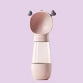 Borraccia portatile per animali domestici e dispenser rosa chiaro con cuoricini - Stile Carino Conservazione Cibo Rosa