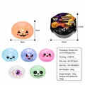 Halloween-Themen-Glitzerperlen-Squishy-Spielzeug mit Kürbisgesicht-Design Stressabbau - Halloween Goldglitzer-Perlen-Squishy (STC-WS0986-1)