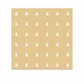 Hochwertiges Weihnachtsgeschenkpapier mit weißem Baummuster und Karomuster in Kaffeebraun - 20er Pack / Weihnachtsbaum - Kaffee