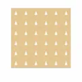 Christmas gift wrapping paper with white tree and diamond patterns in coffee color - Pack of 20 / Christmas Tree - Coffee