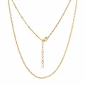 Elegant minimalist gold-plated copper chain necklace 1.8mm width for DIY jewelry - 16K Gold S-0034 (55cm)