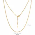 Elegant minimalist gold-plated copper chain necklace 1.8mm width for DIY jewelry - 16K Gold S-0034 (55cm)