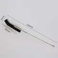 Langstielige Fugenfeger-Reinigungsbürste mit 230mm Gesamtlänge für Badezimmerecken - Winkel-Nylonborstenmesserbürste / 230mm