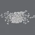 Elegant vintage handmade crystal hair comb for bridal wedding gown hair accessories - Handmade Beaded Hair Comb (HS-J7069S) / Silver