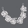 Elegant handmade floral wedding hair vine with white pearls and clear crystals for party - Artificial Pearl Crystal Handmade Hairband (HS-J6353) / Silver