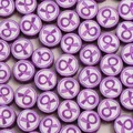 Purple awareness ribbon polymer clay beads for DIY jewelry making crafts and bracelets - Purple