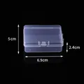 Compact transparent plastic jewelry storage box with 6.9x5x2.4cm size indicators - Small Latch Box (6.9*5*2.4cm)