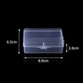 Small transparent plastic storage box for jewelry and beads, 8.9 x 6.5 x 2.8 cm - Medium Latch Box (8.9*6.5*2.8cm)