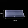 Portable transparent plastic storage box for jewelry with 17.4cm x 10cm x 2.2cm size - PP Empty Box (17.4*10*2.2cm) / Clear