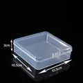 Clear plastic square storage box 10.5x10.5x3cm for jewelry and small items - 10.5 Square (10.5*10.5*3cm) / Clear