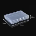 Clear plastic storage box for jewelry and small items, 10.6x7.3x1.8cm variant. - Large Single Compartment Box (10.6*7.3*1.8cm) / Clear