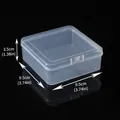 Clear transparent plastic square jewelry storage box organizer, dimensions 9.5x9.5x3.5cm - 3595 Square Box (9.5*9.5*3.5cm) / Clear