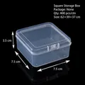 Clear plastic square jewelry box 7.5x7.5x3.5cm mini transparent storage container - 3575 Square Box (7.5*7.5*3.5cm) / Clear
