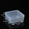 Transparent plastic square storage box 10.5x10.5x4cm for jewelry and small items - 40105 Square Box (10.5*10.5*4cm) / Clear