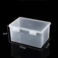 Clear plastic storage box with snap lid for jewelry and small items, 19.9x13.2x10cm - 705 (19.8*13.2*10cm)