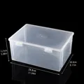 Large clear plastic storage box with lid and dimensions for jewelry organizing - 708 (28.8*20.5*12.7cm)
