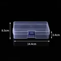 Clear plastic storage box with blue latch, 14.4x8.5x3.4cm size - Large Buckle (14.4*8.5*3.4cm)