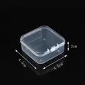 Transparent plastic square mini storage box for jewelry and earplugs, 4.5x4.5x2cm - 4.5 Square (4.5*4.5*2cm)