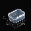 Mini transparent plastic storage box for jewelry and small parts, size 4.5x3.5x2cm - 4.5 Rectangular Box (4.5*3.6*2cm)