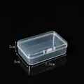 Small transparent plastic storage box, 7.5x5x2cm mini organizer for jewelry and beads - 7.5 Long Box (7.5*5*2cm)