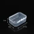 Small transparent plastic storage box for jewelry and earplugs, size 5.5x4x2cm - 5.5 Long Box (5.5*4.1*2.1cm)